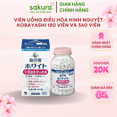 Viên Uống Điều Hòa Kinh Nguyệt Kobayashi 180 viên và 360 Viên - Hàng Nhật nội địa