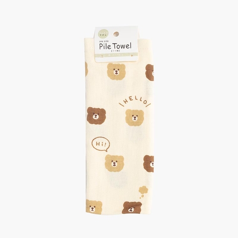 Khăn mặt cotton 2 lớp mẫu gấu 28x70cm - Hàng Nhật nội địa