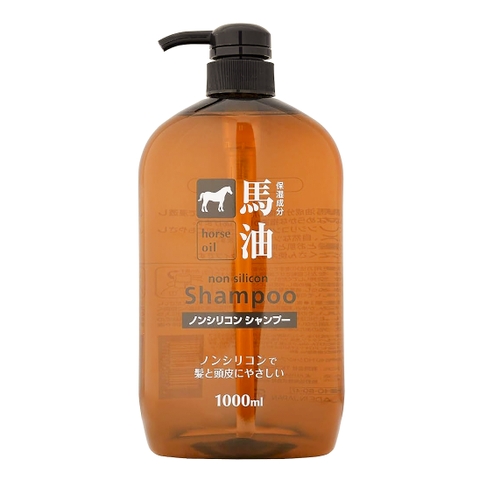 Dầu gội ngựa giúp tóc mềm mượt, không silicon 1000ml - Hàng Nhật nội địa