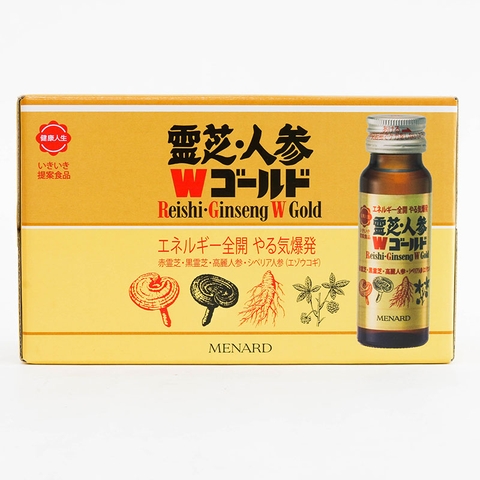 Combo 2 Nước Sâm Linh Chi Phục Hồi Thể Lực Nhanh Menard Reishi Ginseng ( 10 Lọ x 50ml) - Hàng Nhật nội địa