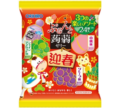 Orihiro Thạch trái cây tổng hợp (Phiên bản Tết) - Hàng Nhật nội địa