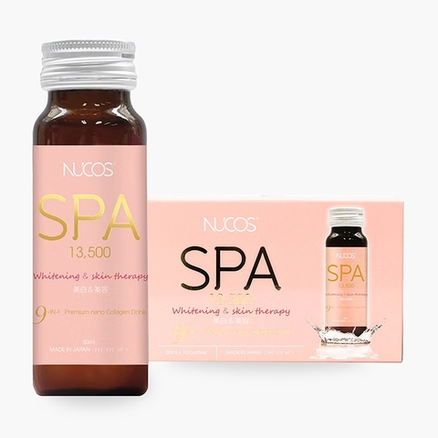 Nước Uống Collagen Hàm Lượng Cao Nucos SPA 9in1 13,500mg ( Hộp 10 Lọ) - Hàng Nhật nội địa