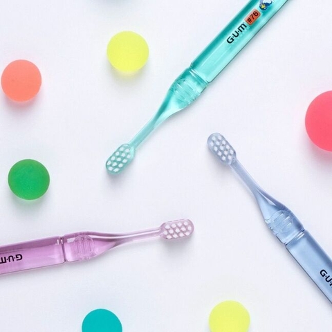 Bàn chải đánh răng GUM Kid cho bé từ 7-12 tuổi 15,5cm - Hàng Nhật nội địa