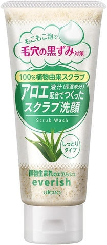 Sữa rửa mặt tẩy tế bào chết nha đam Utena Everish Scrub Wash 135g