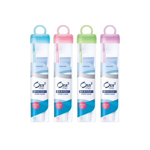 Set bàn chải và kem đánh răng văn phòng & du lịch Ora2 me Travel set - Hàng Nhật nội địa