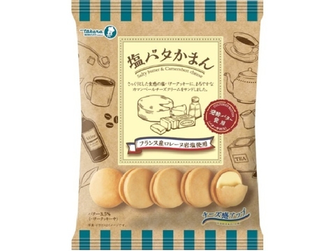 Bánh quy kẹp Takara vị phô mai và bơ mặn 102g - Hàng Nhật nội địa