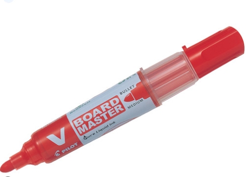 Bút lông bảng Pilot V Board Master có thể thay mực (mực đỏ) - Hàng Nhật nội địa