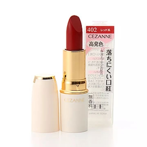 Son Lì Cezanne Không Chì Mềm Mịn Lasting Lip Color 402( màu đỏ)