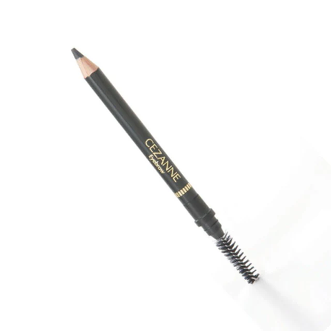 Bút kẻ lông mày Cezanne Eyebrow kèm cọ đa năng 1.2g màu đen - Hàng Nhật nội địa