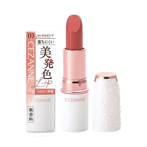 Son môi Cezanne Lasting Stay Lip Color màu 03 ( Hồng san mô) - Hàng Nhật chính hãng
