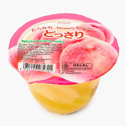 Thạch hủ Tarami Dossari vị đào trắng 230g - Hàng Nhật nội địa