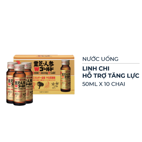 Nước Sâm Linh Chi Menard Reishi Ginseng phục hồi thể lực nhanh, tăng đề kháng( 10 chai x 50ml)