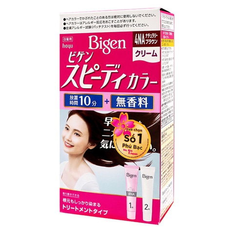 Thuốc nhuộm tóc phủ bạc nhanh 10p Nhật Bản Bigen Speedy Color Cream màu 4NA (nâu đen) - Hàng Nhật nội địa
