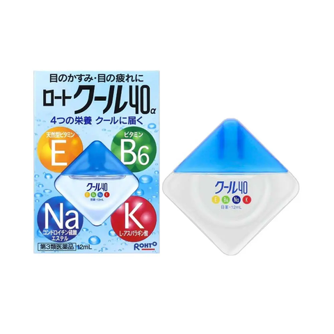 Nước nhỏ mắt Rohto xanh 12ml ( mát lạnh) - Hàng Nhật chính hãng