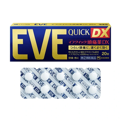 ( Tách hộp) Viên uống giảm đau hạ sốt Eve Quick DX vỉ 10 viên - Hàng Nhật nội địa