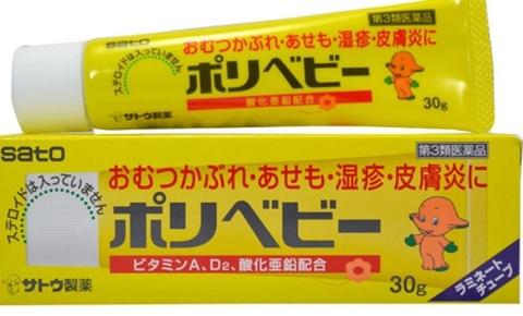 Kem chống hăm cho bé Sato Polybaby 30g - Hàng Nhật nội địa