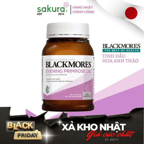 (Úc) Tinh dầu hoa anh thảo Blackmores Evening Primrose Oil hỗ trợ nội tiết tố nữ lọ 190 viên