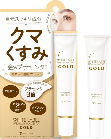 Kem dưỡng mắt cao cấo chiết xuất nhau thai cô đặc White Label Placenta Rich Gold Eye Cream MICCOSMO 25g - Hàng Nhật chính hãng