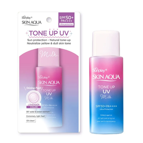 Sữa Chống Nắng Sunplay Skin Aqua Tone Up UV Milk Lavender 50g - Hàng Nhật chính hãng