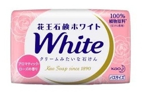 Combo 3 Xà phòng tắm Kao White Soap Nhật Bản 130g ( Hương Hoa Hồng)-Hàng nhật nội địa