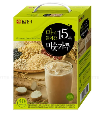 Bột ngũ cốc 15 loại hạt Damtuh Hàn Quốc hộp 40 gói x 200g - Hàng Nhật nội địa
