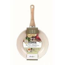 Chảo chống dính Ceramic Kakusee - size 22 cm dáng cạn, màu be - Hàng Nhật nội địa (Bị trùng)