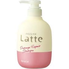Dầu gội phục hồi tóc cho bé và gia đình Latte Shampoo Kracie hương táo và hoa cam 490g - Hàng Nhật nội địa