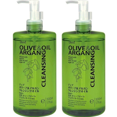 DẦU TẨY TRANG OLIVE & ARGAN DEVE (CHAI 500ML) - Hàng Nhật nội địa