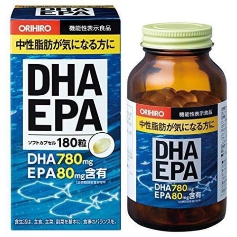 Viên uống bổ não Orihiro DHA& EPA hộp 180v – Hàng Nhật nội địa