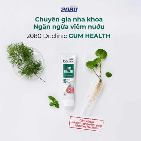 Kem đánh răng cao cấp Hàn Quốc 2080 Dr.Clinic Gum Health ngăn ngừa viêm nướu  125g