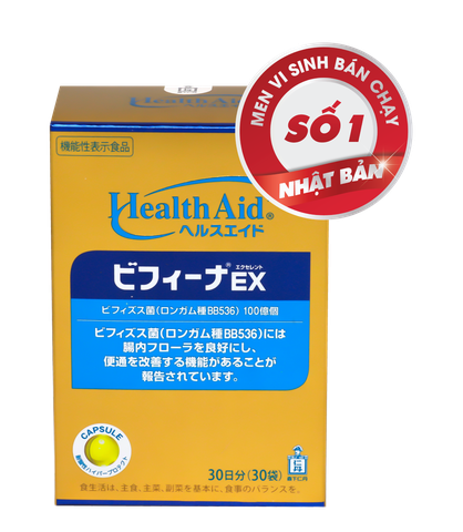 Bột men vi sinh cao cấp HealthAid Bifina EX 30 gói - Hàng Nhật chính hãng