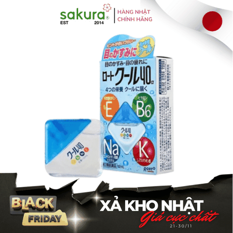 Nước nhỏ mắt Rohto xanh 12ml ( mát lạnh) - Hàng Nhật nội địa