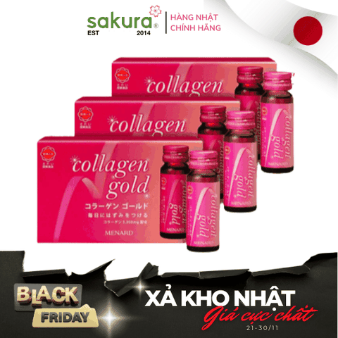 Combo 3 Hộp Collagen Menard Gold Nhật Bản ( 30 Lọ x 30ml) - Hàng Nhật nội địa