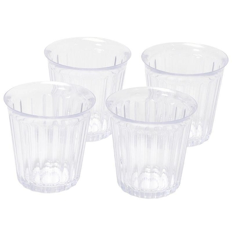 "Bộ 4 cốc nhựa trong siêu bền Pearl Life 280ml "