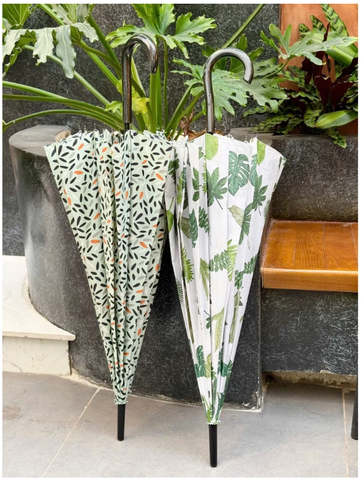 Ô Gấp Gọn Siêu Nhẹ Có Móc Treo Kaiyo, Hình Lá Cây Nhiệt Đới (Lá To) - Hàng Nhật nội địa