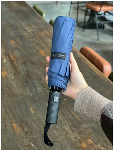 Ô gấp gọn tự động hai chiều 10 nan Kaiyo, màu xanh navy - Hàng Nhật nội địa