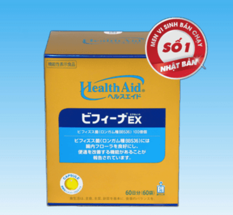 Bột men vi sinh sống HealthAid Bifina EX cao cấp (hộp 60 gói) - Hàng Nhật nội địa