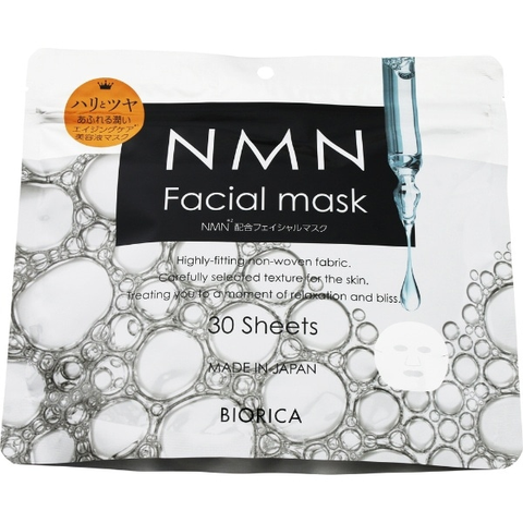 Mặt nạ dưỡng da BIORICA NMN Facial Mask túi 30 miếng  - Hàng Nhật nội địa