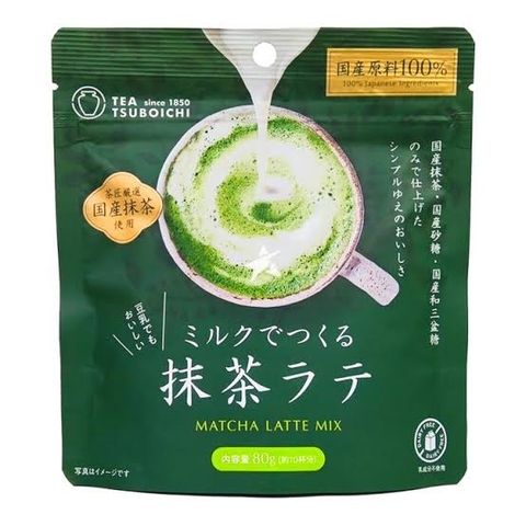 Bột trà xanh Tsuboichi Matcha Latte Mix, DIY Kit 80g - Hàng Nhật chính hãng