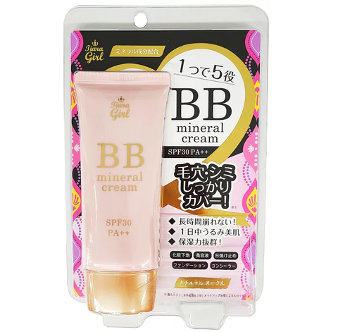 Kem nền trang điểm BB Tiara Girl vỏ hồng SPF30 PA++ 50gr - Hàng Nhật nội địa