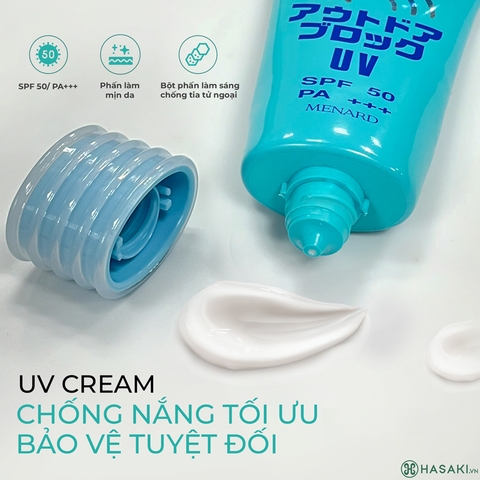 Kem Chống Nắng Menard UV SPF 50 PA+++ Nâng Tông Dưỡng Sáng 65g - Hàng Nhật nội địa
