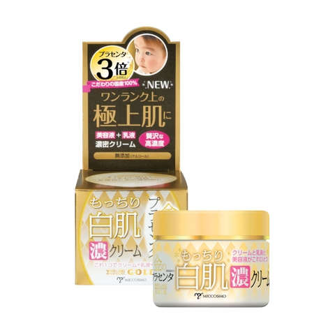 Kem dưỡng cao cấp chứa nhau thai đậm đặc cấp ẩm sâu, ngừa lão hóa White Label Premium Placenta Gold Cream MICCOSMO 60g - Hàng Nhật chính hãng