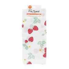 Khăn mặt cotton 2 lớp mẫu dâu tây 28x70cm - Hàng Nhật nội địa