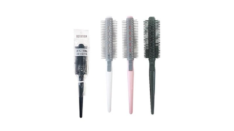 Lược lô tạo kiểu cho tóc xoăn Mitsuki 21,5cm (đầu xoay) - Hàng Nhật nội địa