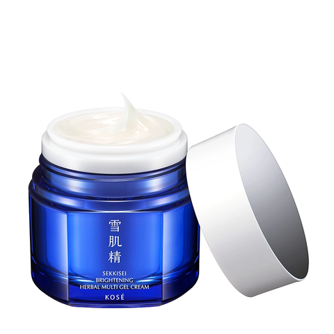 Mặt nạ ngủ đa năng cấp ẩm sâu và làm sáng da Sekkisei Brightening Herbal Multi gel cream 80g (tặng lotion 24ml) - Hàng Nhật chính hãng