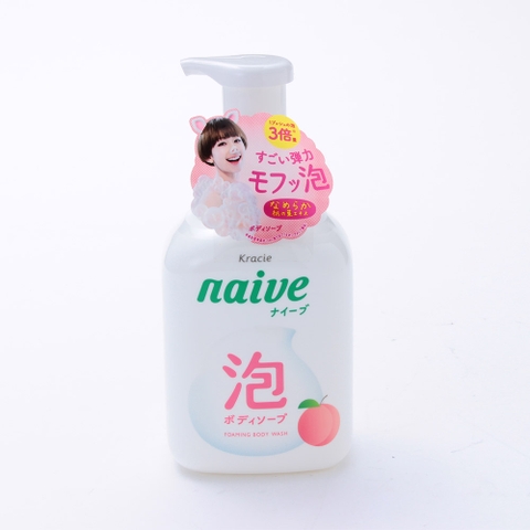 Sữa tắm tạo bọt Navie Foaming Body Wash Kracie 600ml hương đào - Hàng Nhật nội địa