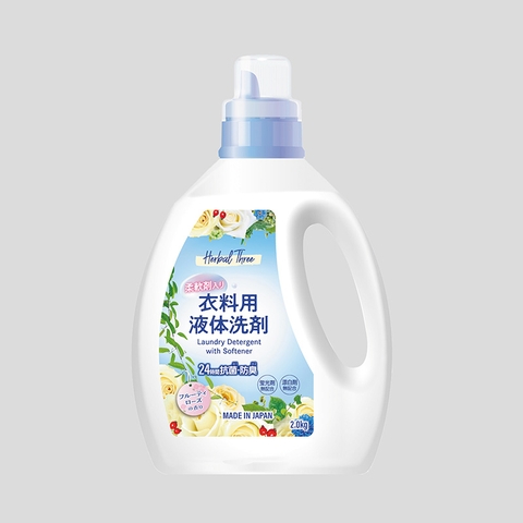 Nước giặt xả 2in1Herbal Three Mitsuei can 2kg hương hoa dịu nhẹ- Hàng Nhật nội địa