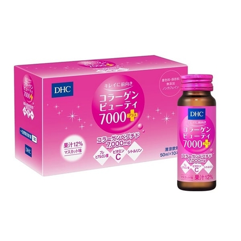 Nước Uống Bổ Sung Collagen DHC Beauty 7000 Plus Hộp 10 Chai- Hàng Nhật nội địa