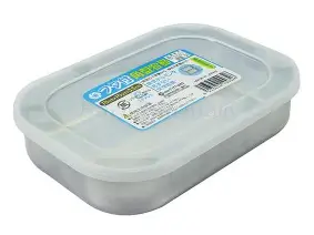 Hộp inox đựng thực phẩm có nắp dáng chữ nhật Echo 15x10cm - Hàng Nhật nội địa