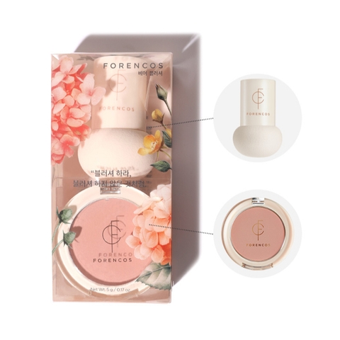 Phấn má hồng Forencos Pure Blusher hộp 5g - 02 ornager - Hàng Nhật nội địa